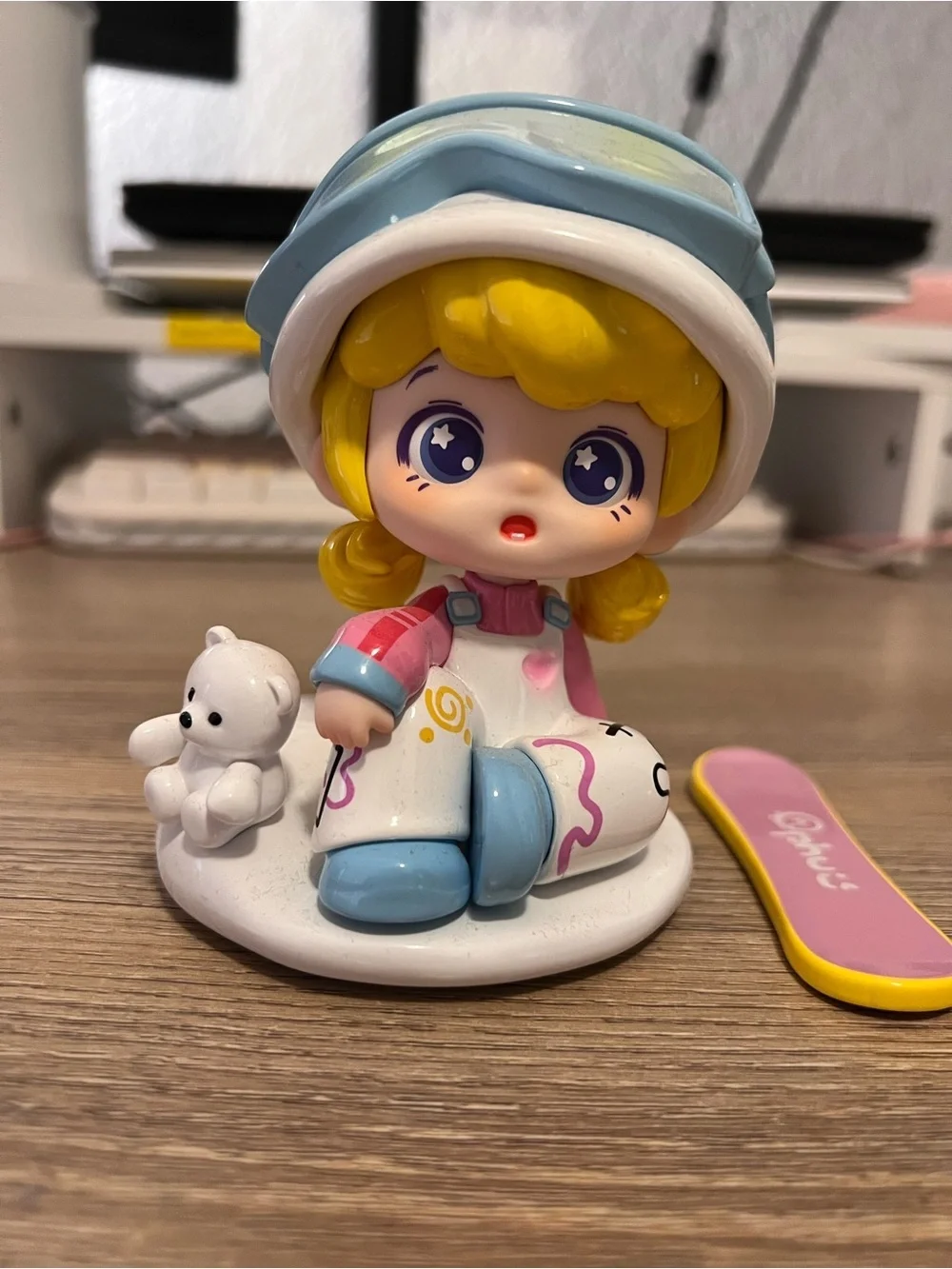 Ft. Fire x Ophuu Snow Day Figure with Snowboard & Bear Companion